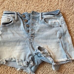 KanCan Light Blue Distressed Jean Shorts